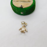 Sterling Silver Teddy Bear Charm Pendant Vintage c1970