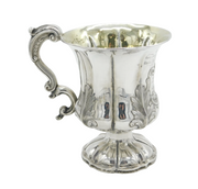 William IV Scottish Sterling Silver Floral Tankard Mug Antique 1836 Glasgow