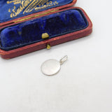 Sterling Silver Plain Dog Tag Charm Pendant Vintage c1970