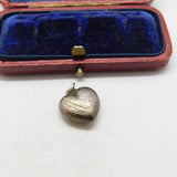 Sterling Silver Tiny Puffy Heart Charm Pendant Vintage c1970