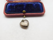 Sterling Silver Tiny Puffy Heart Charm Pendant Vintage c1970