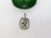 Sterling Silver St Christopher Travel Charm Pendant Vintage c1970
