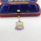 Sterling Silver and Enamel Dawlish Travel Shield Charm Pendant Vintage c1970