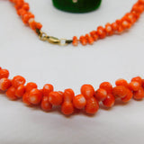 9ct Gold Clasp Graduated Red Coral Necklace Antique c1920 Art Deco