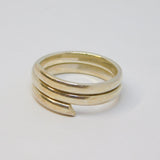 Sterling Silver Layered Swirl Band Ring Vintage c1970 Size R