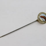 Victorian Sterling Silver, Enamel & Paste Horseracing Stick Pin Antique