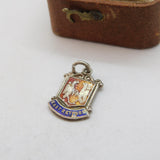 Sterling Silver Enamel East Retford Shield Charm Pendant Vintage c1970