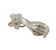 Sterling Silver Siamese Cat Charm Pendant Vintage c1970