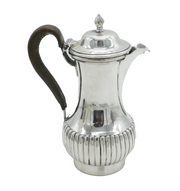 George III Sterling Silver Fluted Hot Water Jug Antique 1765 London