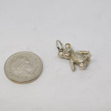 Sterling Silver Teddy Bear Charm Pendant Vintage c1970