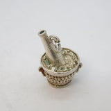 Sterling Silver Champagne Ice Bucket Charm Pendant Vintage c1970s