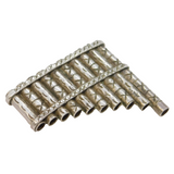 Mexican Sterling Silver Panpipes Musical Large Brooch Vintage c1970s