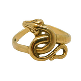 9ct Yellow Gold Snake or Serpent Dress Ring Vintage Birmingham