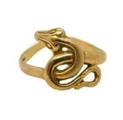 9ct Yellow Gold Snake or Serpent Dress Ring Vintage Birmingham