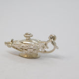 Sterling Silver Genie In Lamp Opening Charm Pendant Vintage c1970