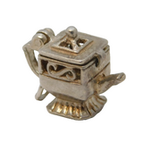 Sterling Silver Opening Teapot Charm Pendant Vintage c1970