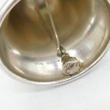 Sterling Silver Turned Wooden Handle Dinner Bell Vintage c1960s American