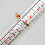 Sterling Silver 5 Multi-Coloured Oval Gemstone Dress Ring Vintage c1970 Size N