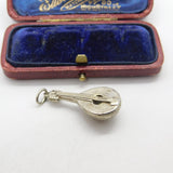 Sterling Silver Banjo Guitar Musical Charm Pendant Vintage c1970
