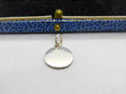 Sterling Silver 'Chic' Circular Charm Pendant Vintage c1970