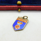 Sterling Silver & Enamel Hampshire England Charm Pendant Vintage c1970