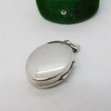 Sterling Silver Floral Pattern Locket Pendant Vintage c1980 Birmingham