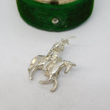 Sterling Silver Medieval Knight Charm Pendant Vintage c1970