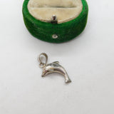 Sterling Silver Paste Set Dolphin Charm Pendant Vintage c1970