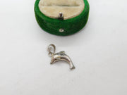 Sterling Silver Paste Set Dolphin Charm Pendant Vintage c1970