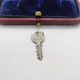 Sterling Silver Yale Key Charm Pendant Vintage c1970