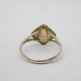 Sterling Silver & Derbyshire Blue John Set Dress Ring Vintage c1970s