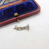 Sterling Silver Musical Trumpet Charm Pendant Vintage c1970