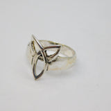 Sterling Silver Celtic Trinity Knot Band Dress Ring Vintage c1970 Size M 1/2