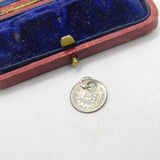 Victorian Sterling 1 1/2 Maundy Pence Coin Charm or Pendant 1843 Antique