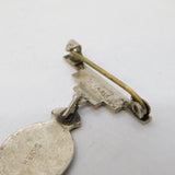 WWII Period Sterling Silver Enamel Royal Corps of Signals Brooch Antique