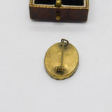 Italian Gilt Metal Micro-Mosaic Floral Brooch Pin Antique c1920 Art Deco