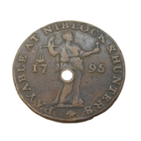 George III Copper 'Niblock & Hunter's of Somerset' Halfpenny Token Antique 1795
