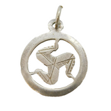Sterling Silver Isle of Man Charm Pendant Vintage c1970s