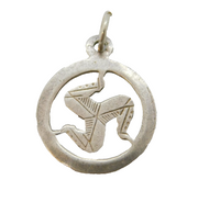 Sterling Silver Isle of Man Charm Pendant Vintage c1970s