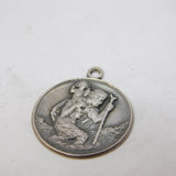 Sterling Silver St Christopher Charm Pendant Vintage c1970