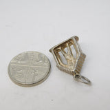 Sterling Silver Church Marriage Gate Charm Pendant Vintage c1970