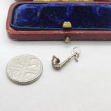Sterling Silver Saxophone Charm Pendant Vintage c1970