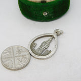 Sterling Silver Big Ben Avon Charm Pendant Vintage c1970
