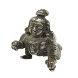 19th Century Indian Cast Sterling Silver Hindu God Charm Pendant Antique c1890
