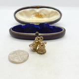 Sterling Silver Wedding Bells Charm Pendant Vintage c1970