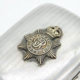 Edwardian Sterling Silver Middlesex Cambridge's Hussars Cigarette Case Antique