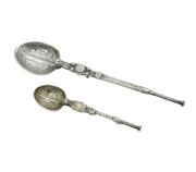 Edward VII Sterling Silver Graduating Coronation Spoons Set Antique London
