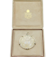 Boxed Sterling Silver The Ashes Centenary Medallion Vintage 1977