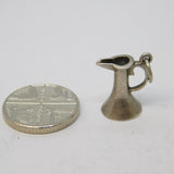 Sterling Silver Water Jug Ewer Charm Pendant Vintage c1970