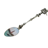 19th Century Italian .800 Silver & Enamel Venice Souvenir Spoon Antique c1880s